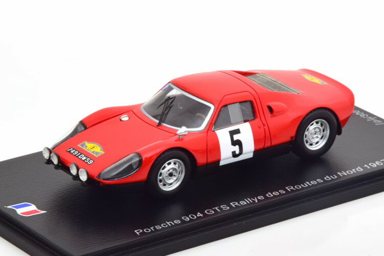 Xp[N 1/43 |VF 904 GTS #5 m[U [ 1967 300Spark 1:43 Porsche 904 GTS No 5 Rally des Routes du Nord 1967 Dutoit/Morel Limited Edition 300 pcs