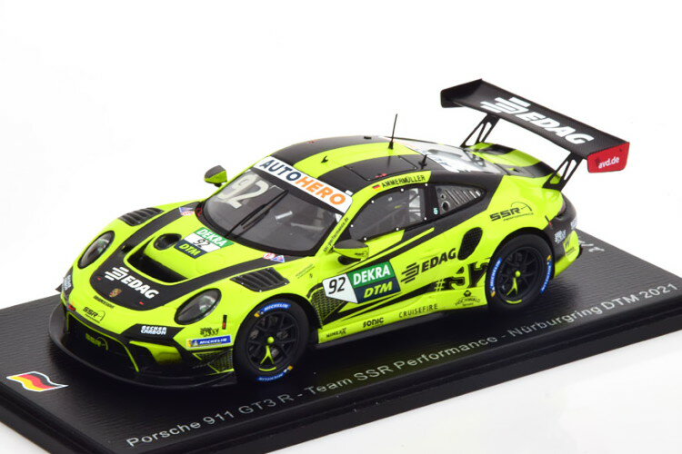 Xp[N 1/43 |VF 911 GT3 R #92 juNN DTM 2021 A~[[ 400Spark 1:43 Porsche 911 GT3 R No 92 Nuerburgring DTM 2021 Ammerm?ller Limited Edition 400 pcs