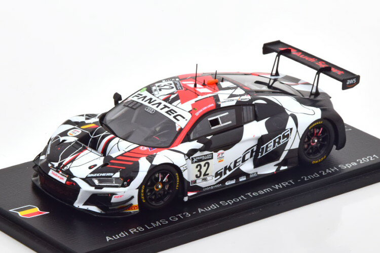 Xp[N 1/43 AEfB R8 LMS GT3 #32 24ԃXp 2021 @g[ @EfEf 500Spark 1:43 Audi R8 LMS GT3 No 32 24h Spa 2021 Vanthoor/van der Linde/Weerts Limited Edition 500 pcs