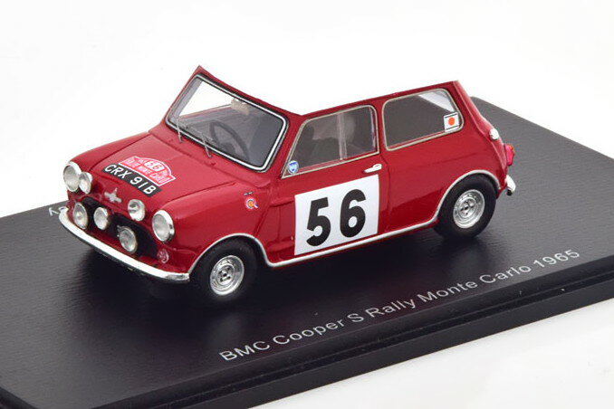 Xp[N 1/43 BMC N[p[ S #56 [ eJ 1965Spark 1:43 BMC Cooper S No 56 Rally Monte Carlo 1965 Morley/Morley