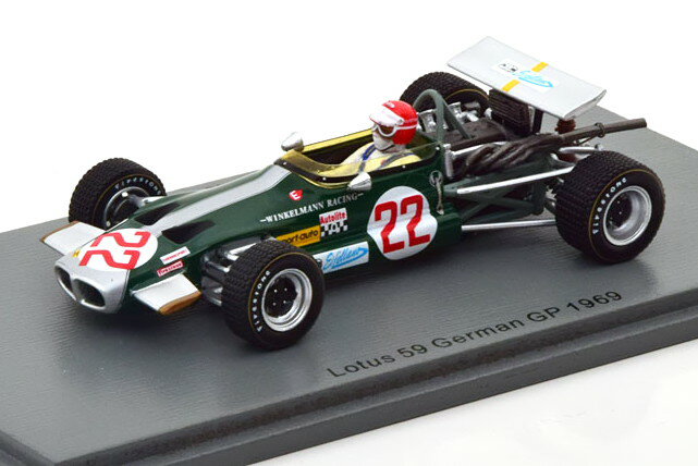 スパーク 1/43 ロータス 59 #22 ドイツ GP 1969 ロルフ・シュトメレンSpark 1:43 Lotus 59 #22 Germany GP 1969 Rolf Stommelen