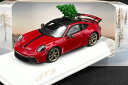 スパーク 1/43 ポルシェ 911 (992) GT3 2020 カーマインレッド クリスマスツリー付 500台限定Spark 1:43 Porsche 911 (992) GT3 2020 with Christmas Tree