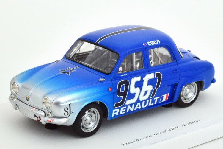 スパーク 1/18 ルノー ドーフィン ボンネビル 2016 ショーケース付きSpark 1:18 Renault Dauphine Record Bonneville 2016 Prost with ShowCase