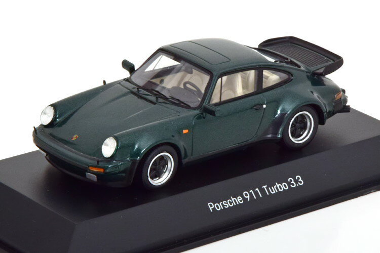 スパーク 1/43 ポルシェ 911 ターボ3.3 ジェネレーション2 ダークグリーンメタリックSpark 1:43 Porsche 911 Turbo 3.3 Generation 2 darkgreen-metallic special edition from the Porsche Museum