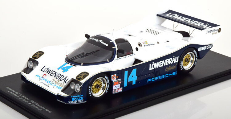 Xp[N 1/18 |VF 962C D fCgi24ԑϋv 1986 V[P[XtSpark 1:18 PORSCHE 962C Winner 24h Daytona 1986 Holbert/Bell/Unser Jr. with ShowCase