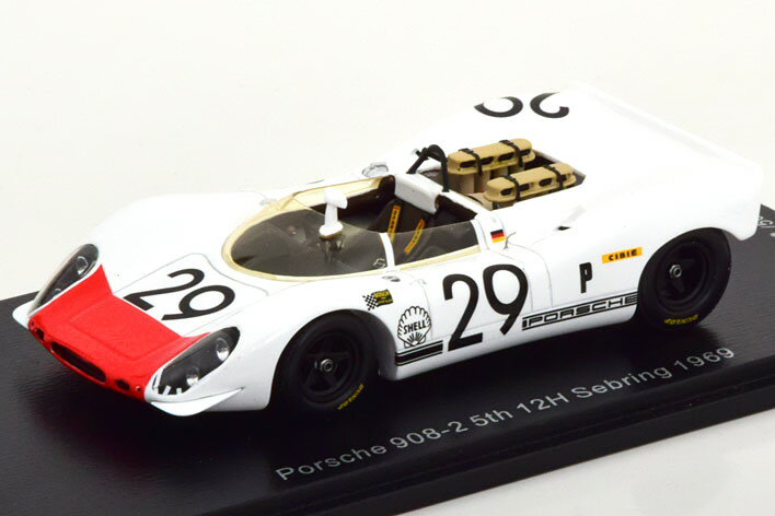 スパーク 1/43 ポルシェ 908-2 #29 12時間 セブリング 1969 Spark 1:43 Porsche 908-2 No 29 12h Sebring 1969 Mitter/Schütz