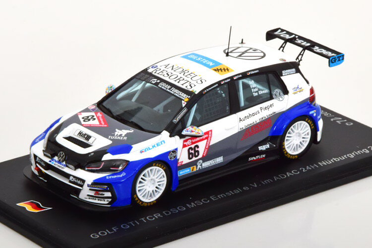 ѡ 1/43 ե륯  7 GTI TCR #66 24h ˥֥륯 2022 Schemmann/Haller/Fink/Elkmann 300 Spark 1:43 VW Golf 7 GTI TCR No 66 24h Nuerburgring 2022 Schemmann/Haller/Fink/Elkmann Limited Edition 300 pcs