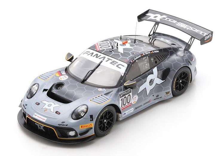 Xp[N 1/18 |VF 911 GT3 R 100 Xp 24 2022 Andlauer/Dienst/M?ller V[P[Xt 500Spark 1:18 Porsche 911 GT3 R No 100 24H Spa 2022 Andlauer/Dienst/M?ller with ShowCase Limited 500 pcs