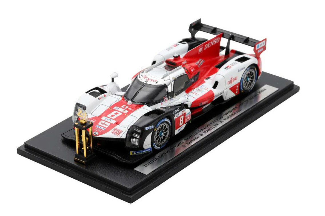 スパーク 1/43 トヨタ GR010 ハイブリッド #8 優勝 ル・マン24時間レース 2022 トロフィー付き トヨタ・ガズー・レーシングSpark 1:43 Toyota GR010 Hybrid #8 Winner 24h LeMans 2022 with trophy Toyota Gazoo Racing