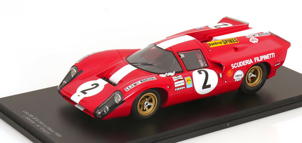 Rakuten - スパーク 1/18 ローラ T70 MK3B GT #2 ル・マン24時間レース 1969 Bonnier/Gregory ショーケース付きSpark 1:18 Lola T70 MK3B GT No 2 24h Le Mans 1969 Bonnier/Gregory with ShowCase
