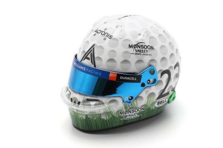 スパーク 1/5 ヘルメット ウィリアムズ FW45 #2 マイアミグランプリ フォーミュラ1 2023 ウィリアムズ レーシング アレクサンダー アルボンSpark 1:5 helmet Williams FW45 #2 Miami GP Formula 1 2023 Williams Racing Alexander Albon
