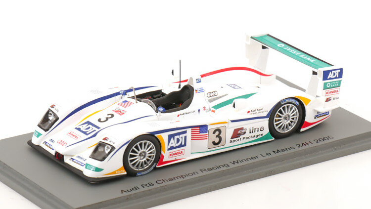 スパーク 1/43 アウディ R8 優勝車 #3 ル マン24時間 2005 ヴェルナー/レート/クリステンセンSpark 1:43 Audi R8 Sieger N3 24h Le Mans 2005 Werner/Lehto/Kristensen