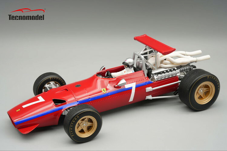 308 - テクノモデル 1/18 フェラーリ フォーミュラ1 312 スクーデリア フェラーリ #7 ワトキンスグレン グランプリ 1968 パイロットフィギュア付き デレック ベル 35台限定TECNOMODEL 1:18 FERRARI F1 312 SCUDERIA FERRARI N7 WATKINS GLEN GP 1968 DEREK BELL