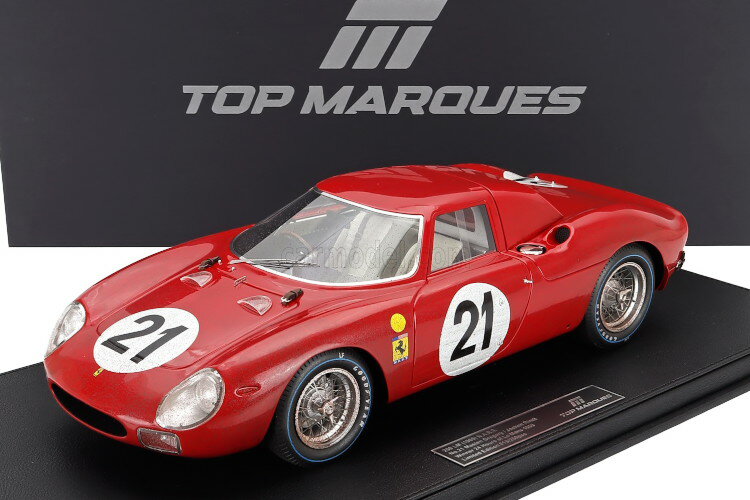 FERRARI - トップマルケス 1/12 フェラーリ #21 優勝 ル・マン24時間 1965 ダーティ仕様 リント/グレゴリーTOP MARQUES 1:12 Ferrari #21 Winner 24h Le Mans 1965 Dirty Version Rindt / Gregory