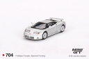 ミニGT 1/64 ブガッティ EB110 GT シルバーメタリック グリージョキアーロ 左ハンドルMINI GT 1:64 Bugatti EB110 GT silver metallic Grigo Chiaro LHD