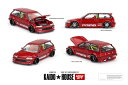 TSM MINI GT 1/64 ホンダ シビック EF 街道ハウス 街道ワークス バージョン2 ダークレッドメタリック 開閉TSM MINI GT 1:64 Honda Civic (EF) Kaido House Kaido Works V2 dark red metallic