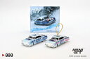 TSM ミニ GT 1/64 2台セット リンカーン カプリ 1954 クリスマス ホットロッド 2024 ティム サチコフ ブルー ホワイト ブラック内装TSM MINI GT 1:64 Set of 2 Lincoln Capri 1954 Christmas Hot Rod 2024 by Tim Sadchikov blue white with black interior