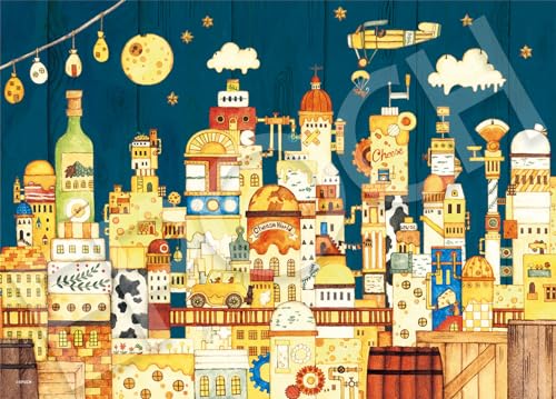 エポック社 500ピース ジグソーパズル イラスト/アート 西村典子 台所下のチーズの街 （38×53cm） 07-4..
