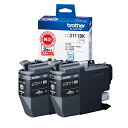 【ブラザー純正】 ブラザー工業(Brother Industries) インクカートリッジブラック2個パック(エコパッケージ) LC3111BK