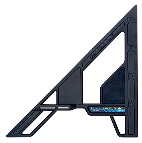 シンワ測定(Shinwa Sokutei) 丸ノコガイド定規 トライアングル AL 15cm 78108 アルミ製 スベリ止ゴム付..