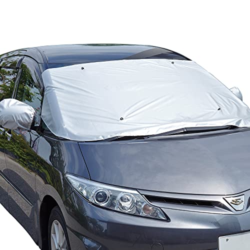 アイメディア カーフロントカバー 大型車用 車サンシェード 防水 雪対策 凍結防止カバー サイドミラー..