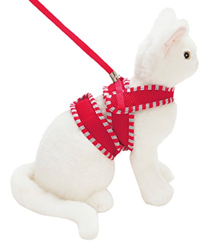 ペティオ (Petio) 猫用ハーネス Anycatハーネス ストライプ レッド 猫用 S サイズ