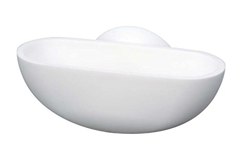 SANEI(サンエイ) せっけんおき ラバーソープディッシュ mog 水抜き栓付き ホワイト PW1810-W4