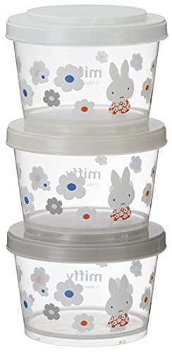 スケーター(Skater) 保存容器 3P 240ml おかず入れ ミッフィー モノトーン 日本製 SIJ3-A