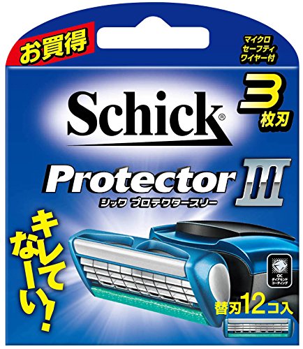 Schick(シック) プロテクタースリー 3枚刃 替刃 (12コ入) 髭剃り カミソリ