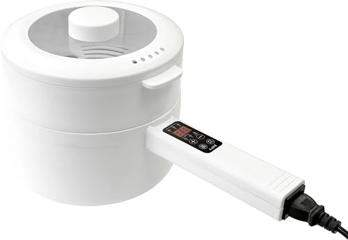 トレードワン 卓上電気鍋 容量1.5L 1台4役(焼く・煮る・炒める・蒸す) 火力5段階調整 タイマー調理可能 お手入れ簡単 時短 一人暮らし