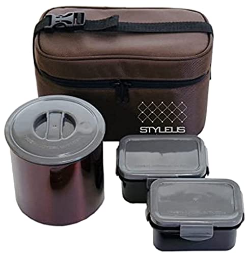 タフコ(Tafuco) スタイラス ランチボックス オブロング 400ml ブラウン F-2450