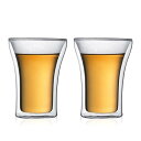 BODUM ボダム グラス コップ タンブラー ASSAM アッサム ダブルウォール グラス 250ml 2個セット 保温保冷性 二重構造 耐熱
