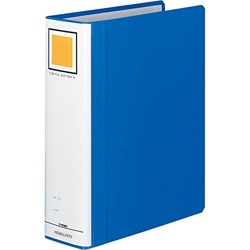 コクヨ ファイル パイプ式ファイル エコツインR(両開き) B5 2穴 600枚収容 青 フ-RT661B