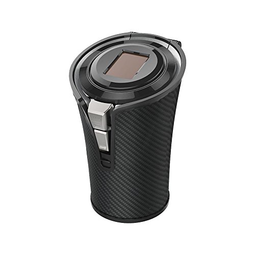 星光産業(EXEA) 車内用品 灰皿 (エクセア) ソーラーカーボンアッシュ カーボン ED-213 ドリンクホルダー型 LED付 灰捨て簡単