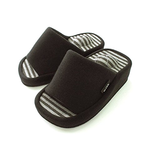 [オクムラ] スリッパ With ダイエット ブラック NWAA7904BK 指で掴んで つま先立ち 幅広 履きやすい