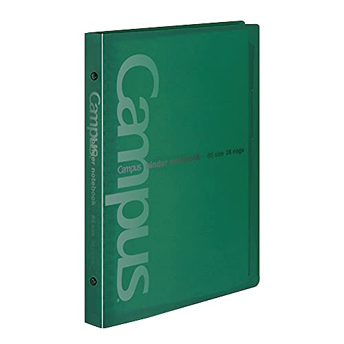 コクヨ ルーズリーフ バインダー キャンパス 金属リング B5 26穴 最大100枚 緑 ル-333G