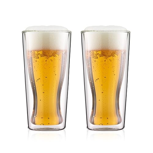 BODUM ボダム グラス コップ タンブラー SKAL スカル ダブルウォール グラス 350ml 2個セット 保温保冷性 二重構造 耐熱ガラ