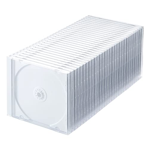 サンワサプライ(Sanwa Supply) Blu-ray・DVD・CDケース(30枚セット・ホワイト) FCD-PN30WN