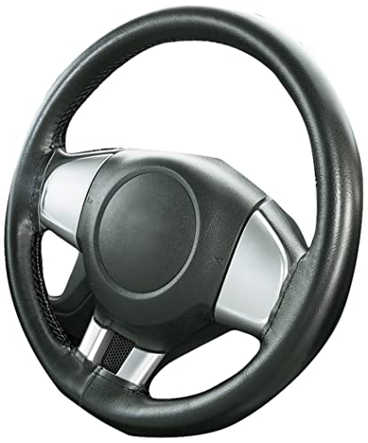 ボンフォーム(BONFORM) ハンドルカバー フィックスレザー 軽/普通車 ステアリングカバー 本革 S:36.5~37.9cm ブラック 6