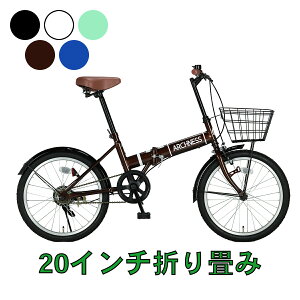 折りたたみ 自転車 20インチ カゴ 折り畳み 折畳 本州 送料無料 アイトン ARCHNESS 200-6