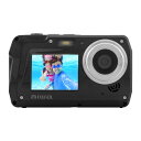 【aiwa公式】防水コンデジ コンパクトデジタルカメラ 軽量 旅行 aiwa cam DCW 1,300万画素CMOSセンサー メイン3インチ液晶+自撮りができるフロント液晶 電子手ブレ補正 オートフォーカス 4倍デジタルズーム IP68 多彩な撮影モード 軽量型番:JA5-DCM0002-D
