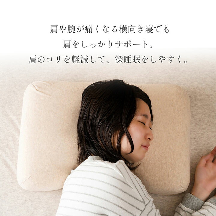 枕 まくら 肩やすらぎ枕 35×54cm 整骨院長監修 低反発枕 横向き寝 肩こり ストレートネック 肩サポート ピロー マクラ ウレタン [3]
