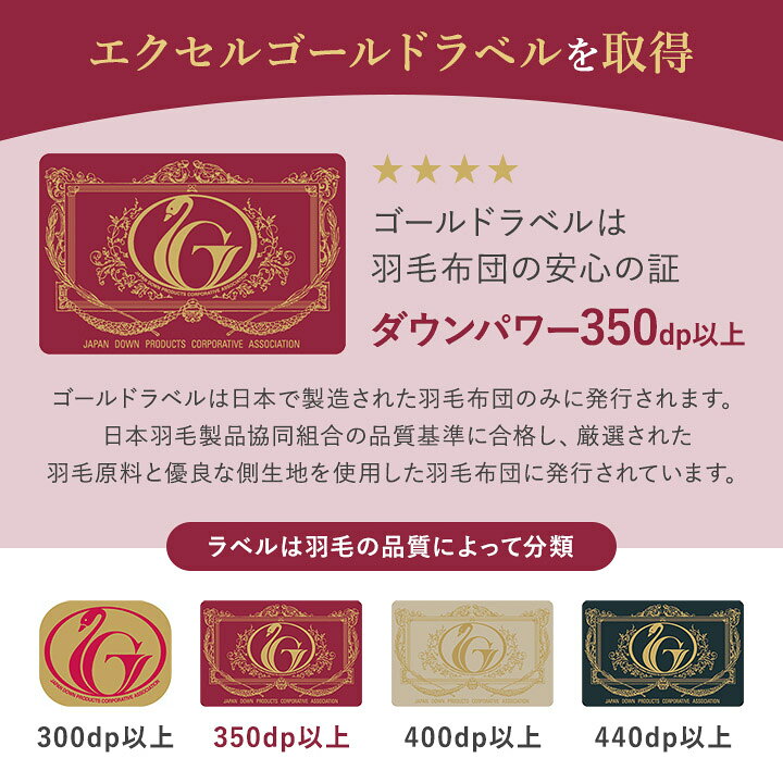 【10%OFFクーポン★先着100名 14日20時〜】 羽毛布団 90% シングルロング ダブルロング 掛布団 防臭 抗菌 防カビ 立体キルト パワーアップ 加工 掛ふとん 掛け布団 布団 ふとん 羽毛 暖かい 軽い ふわふわ あったか 5年保証 日本製 おしゃれ aizu-corp-10054994 アイズインテリアショップ サンプル画像2