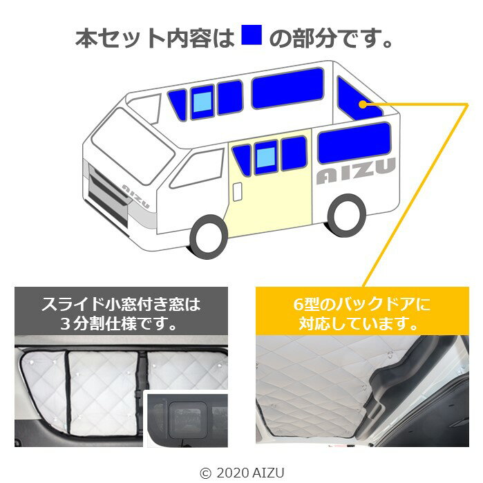ハイエース セカンド左右 3分割 マルチシェード シルバー グレー 0系 Vi型 ６型 標準幅 ロング4ドア R02 05 現行 車用品 マルチシェード シルバー グレー R02 05 現行 リア 9枚 セカンド左右 3分割 標準幅 サンシェード 車中泊 サンシェード