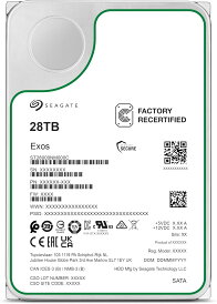 Seagate Exos X 28TB SATA 512E CMR 内蔵ハードディスク 3.5 180日保証 ST28000NM000C メーカー再生品