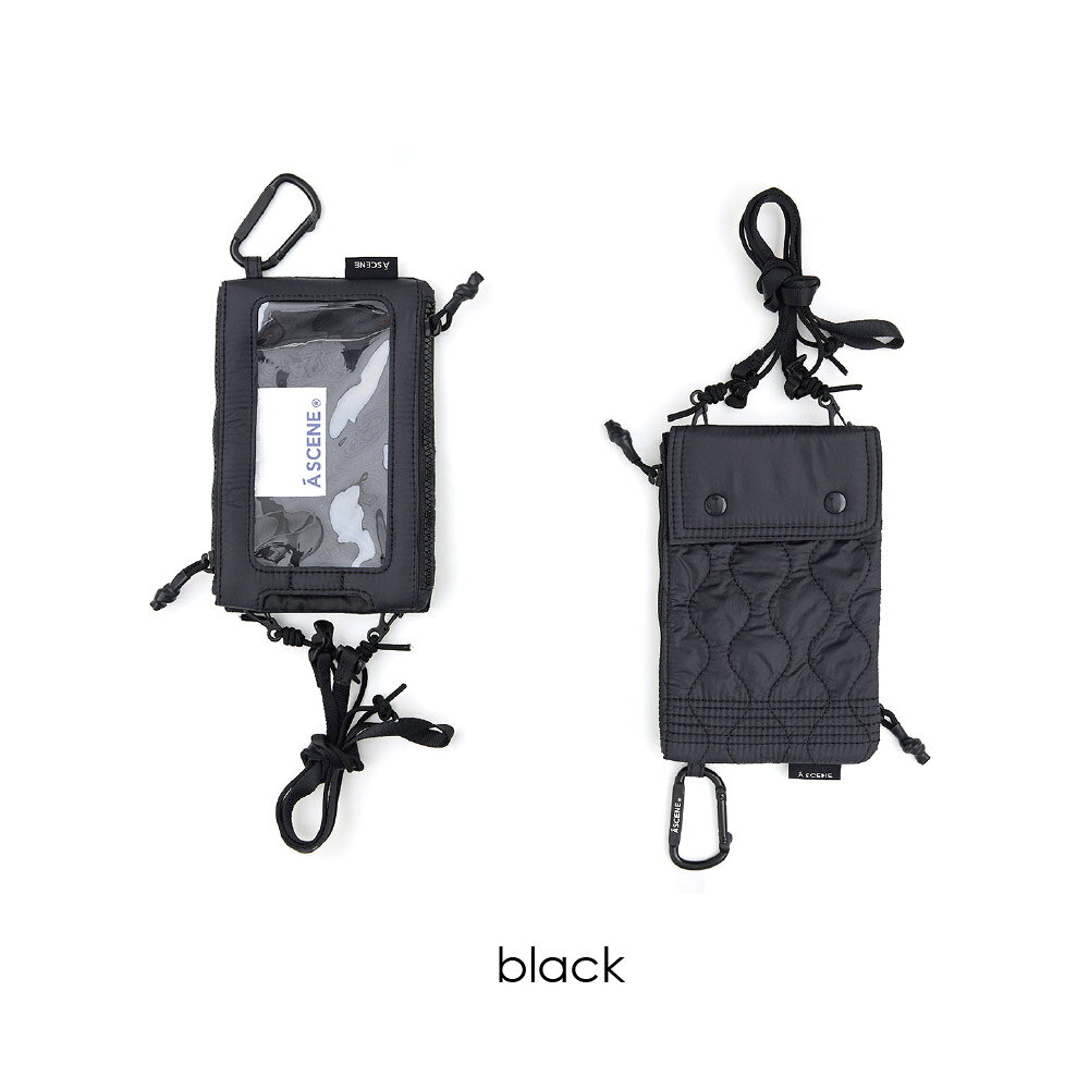 【公式】【A SCENE】Dock in pouch -quilt- エーシーン スマホポーチ iPhone アンドロイド 財布 キルティング 2WAY サコッシュ ミニバッグ 財布機能 カード収納 軽量 アウトドア タウンユース ユニセックス 音楽フェイス 海外旅行 ajew-ascene-10000219 ajew_A SCENE サンプル画像3