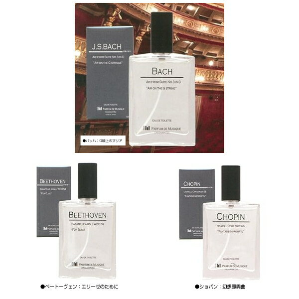 日本製 ■PARFUM DE MUSIQUE CHOPIN パルファムデムジーク【音楽の香り BACH バッハ／G線上のアリア 50ml】オードトワレ 香水 癒し アロマ 4560228461381【楽ギフ_包装選択】NMG