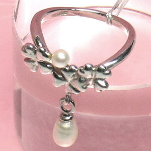 ■シルバーwaCca （ワッカ）【クローバー★淡水パール】スィングリング 9号 11号 13号 GFR753【楽ギフ_包装選択】 プラタ