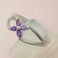 Amethyst - ●waCca（ワッカ）■送料無料■スターリングシルバー【アメジスト】リング 誕生石 2月 指輪 SV 花 フラワー かわいい おしゃれ デザインリング 11号 PR28AM【楽ギフ_包装選択】プラタ