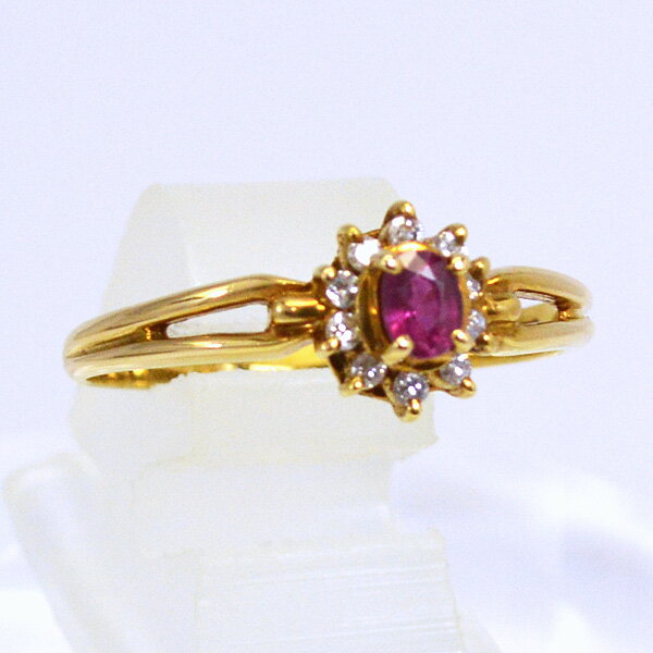 ゴールド18k リング プラチナ＆ルビー デザインリング 楽天市場】18金 デザインリング（種類（宝石）ルビー）（ジュエリー